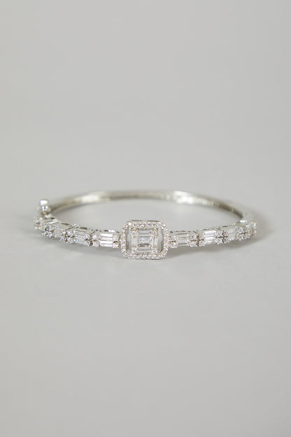 White Finish Diamond Bangle