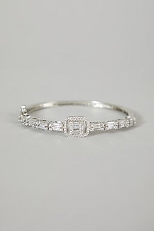 White Finish Diamond Bangle