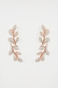 Rose Gold Finish Faux Diamond Necklace Set