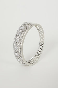 White Finish Diamond Bangle