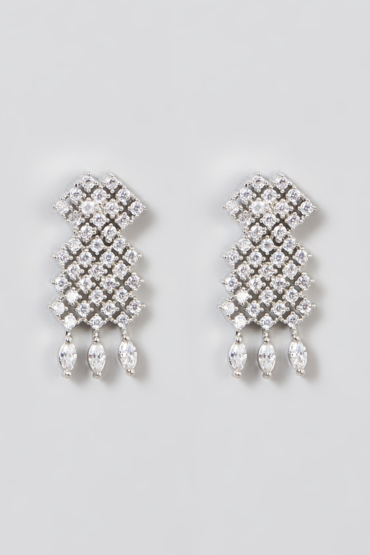 White Finish Zircon Necklace Set