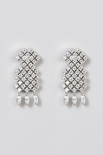 White Finish Zircon Necklace Set
