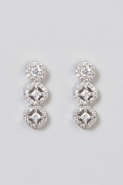 White Finish Zircon Necklace Set