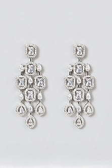 White Finish Zircon Necklace Set