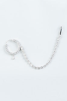 White Finish Zircon Nose Ring