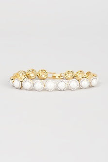 Gold Finish Pearl Bracelet
