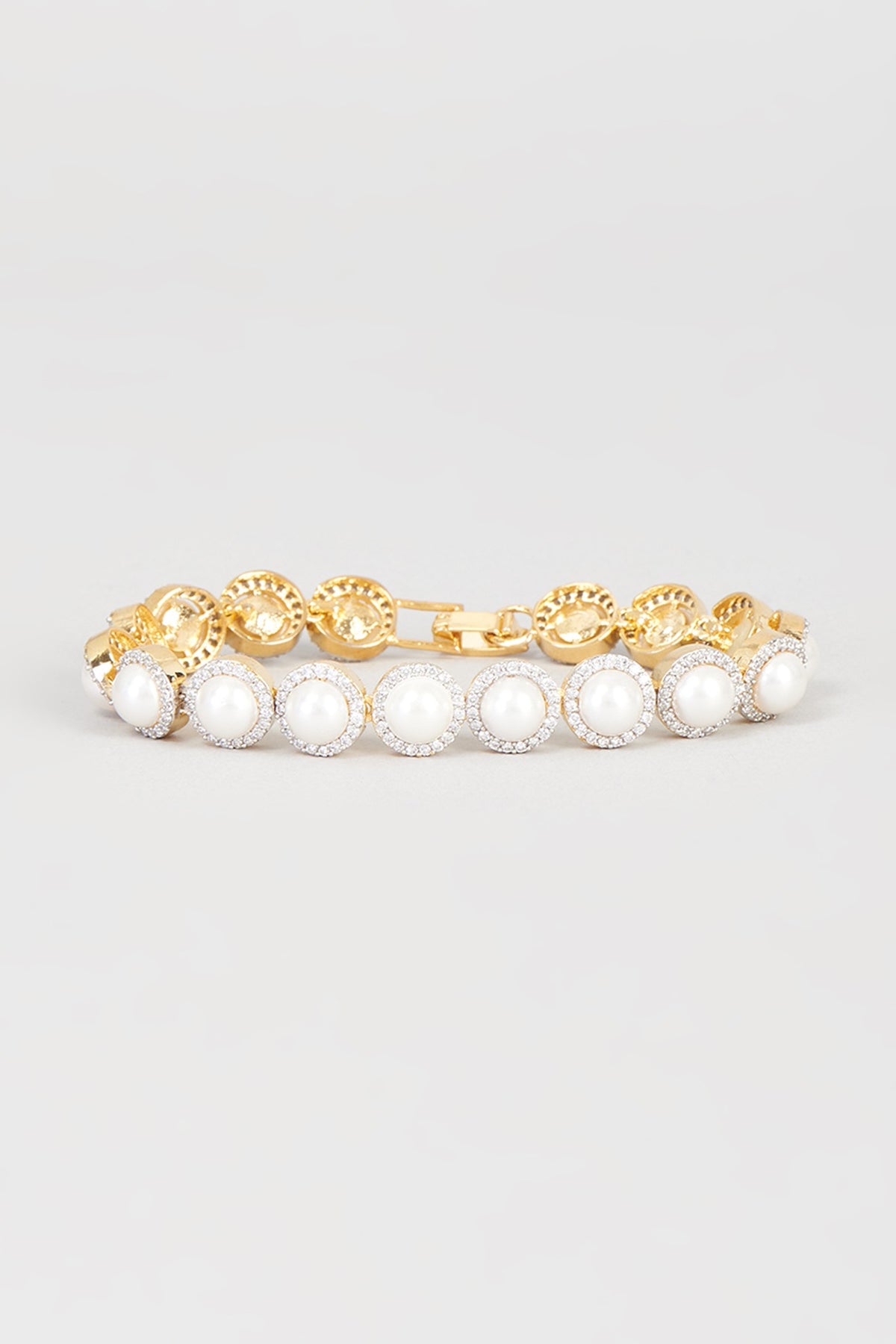 Gold Finish Pearl Bracelet
