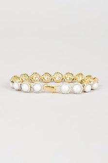 Gold Finish Pearl Bracelet