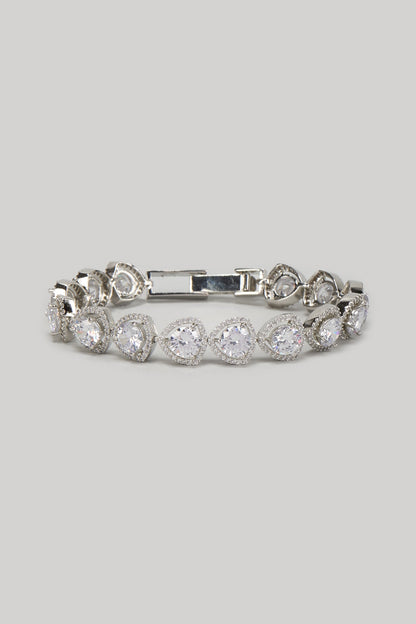 White Finish Zircon Bracelet