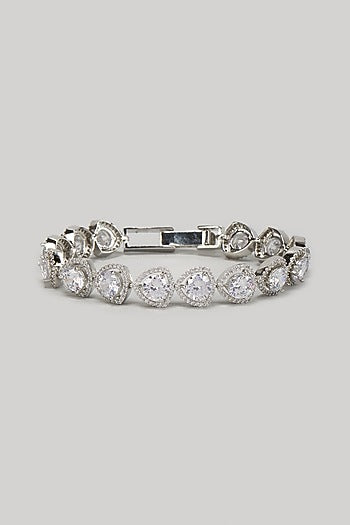 White Finish Zircon Bracelet