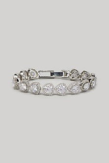 White Finish Zircon Bracelet