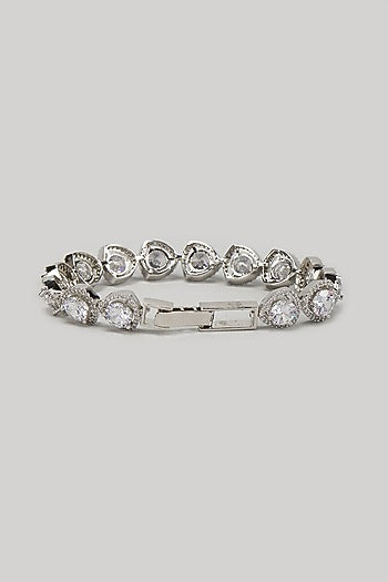 White Finish Zircon Bracelet