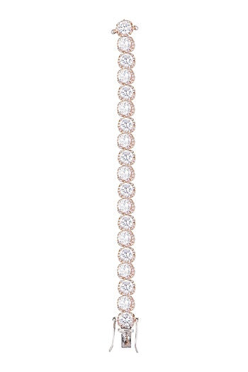 Rose Gold Flexible Faux Diamond Bracelet