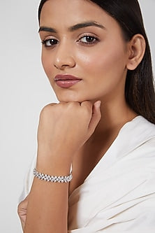 White Finish Zircon Bracelet
