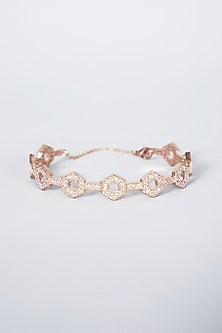 Rose Gold Finish Faux Diamond Bracelet