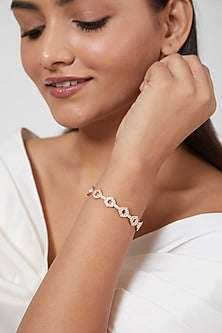 Rose Gold Finish Faux Diamond Bracelet