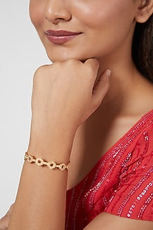 Gold Finish Zircon Bracelet
