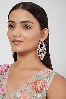Rose Gold Finish Zircon Earrings