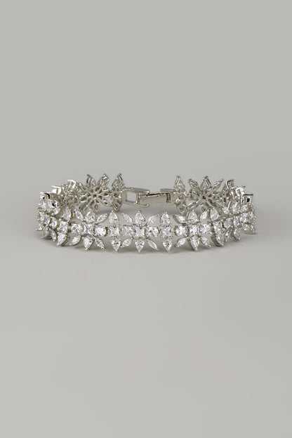White Finish Zircon Bracelet