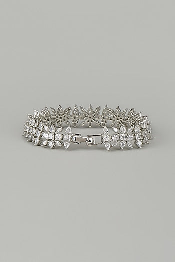 White Finish Zircon Bracelet