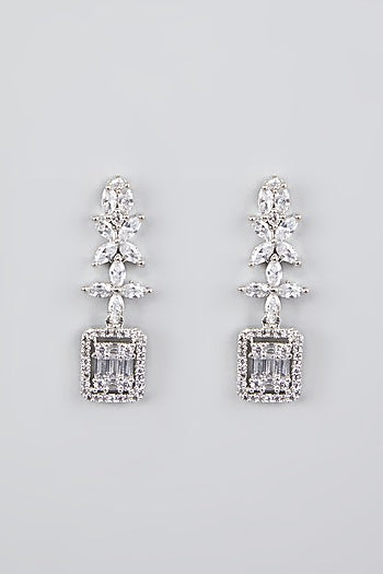 White Finish Zircon Necklace Set