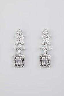 White Finish Zircon Necklace Set