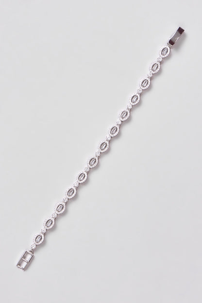 White Finish Zircon Bracelet