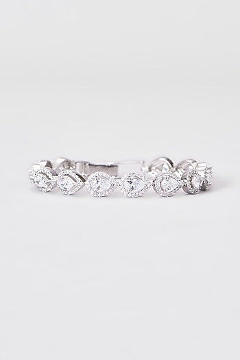 White Finish Zircon Bracelet