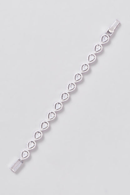 White Finish Zircon Bracelet