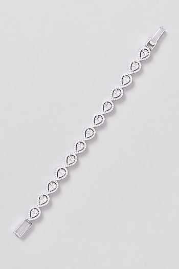 White Finish Zircon Bracelet