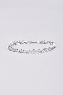 White Finish Zircon Necklace Set