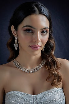 Rose Gold Finish Zircon Necklace Set