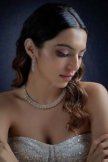 Gold Finish Zircon Necklace Set