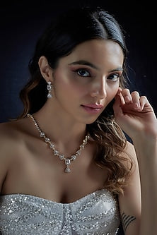 Gold Finish Zircon Necklace Set
