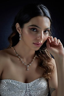 Gold Finish Zircon Necklace Set