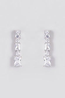White Finish Zircon Necklace Set