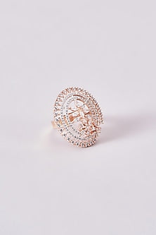 Rose Gold Finish Zircon Ring