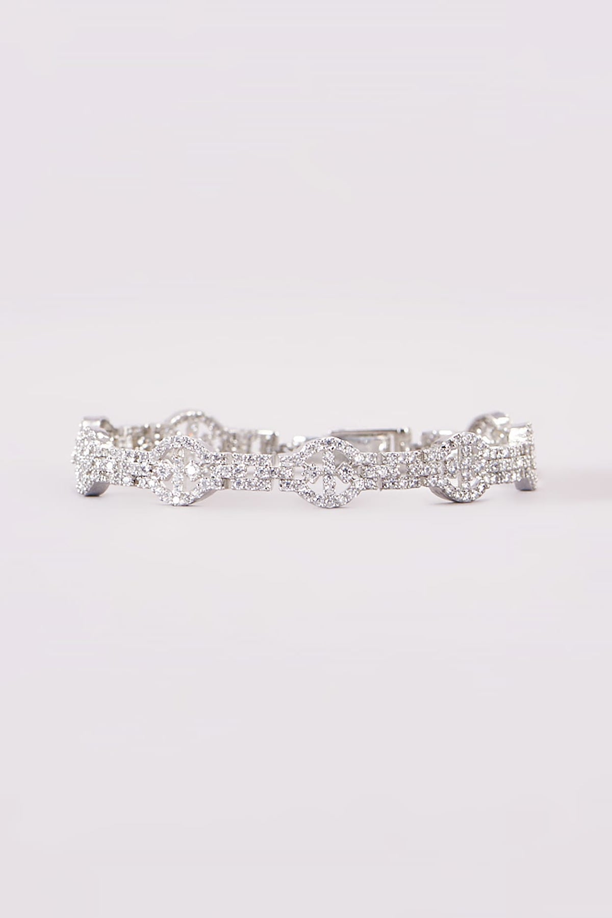 White Finish Zircon Bracelet