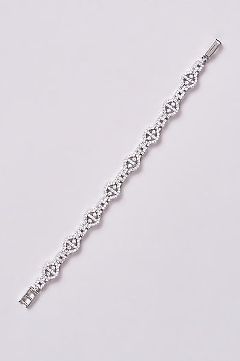 White Finish Zircon Bracelet