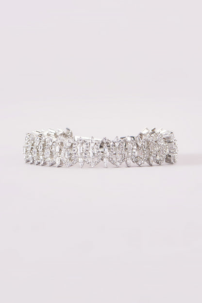 White Finish Zircon Bracelet