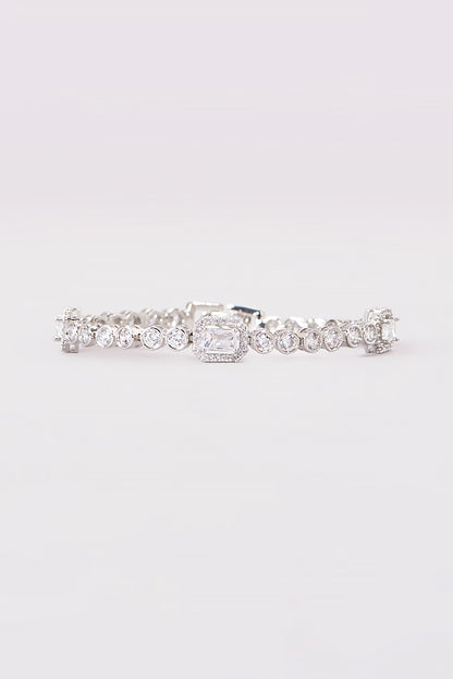 White Finish Zircon Bracelet