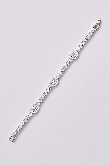 White Finish Zircon Bracelet
