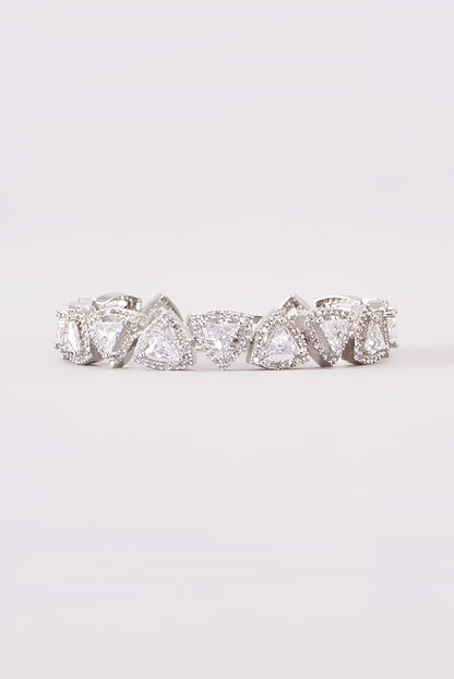 White Finish Zircon Bracelet