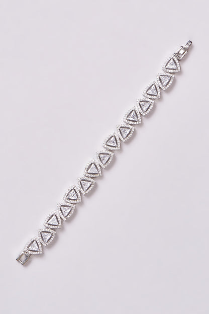 White Finish Zircon Bracelet