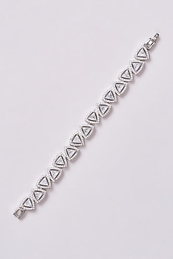 White Finish Zircon Bracelet