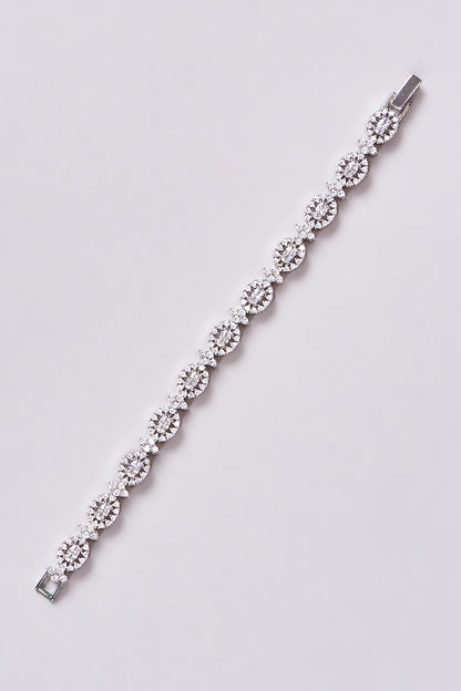 White Finish Zircon Bracelet