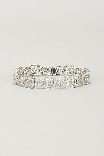 White Finish Zircon Bracelet