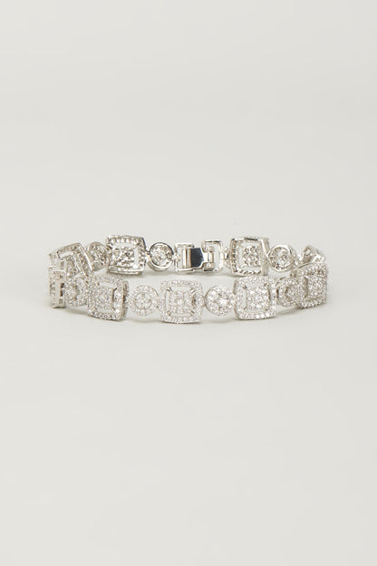 White Finish Zircon Bracelet