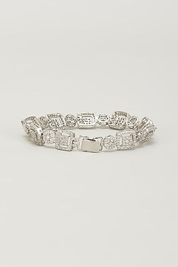 White Finish Zircon Bracelet