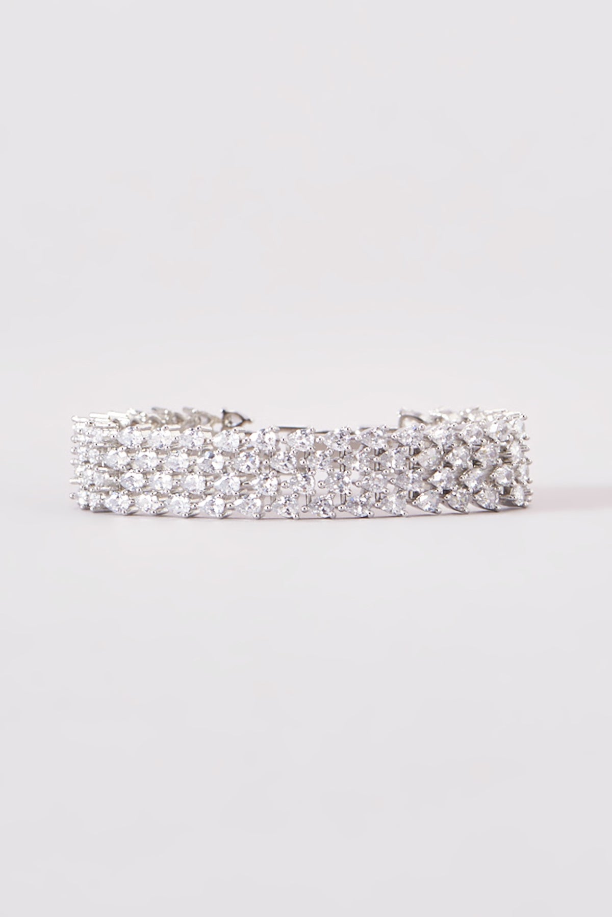 White Finish Zircon Bracelet